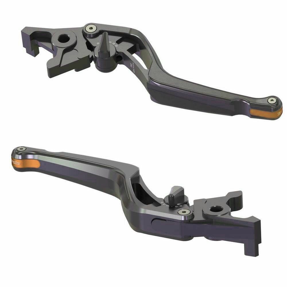 スポーツスターS、ナイトスター アジャスタブル ブレーキ、クラッチレバーセット オレンジエンド VOIGT MOTO TECHNIK 2