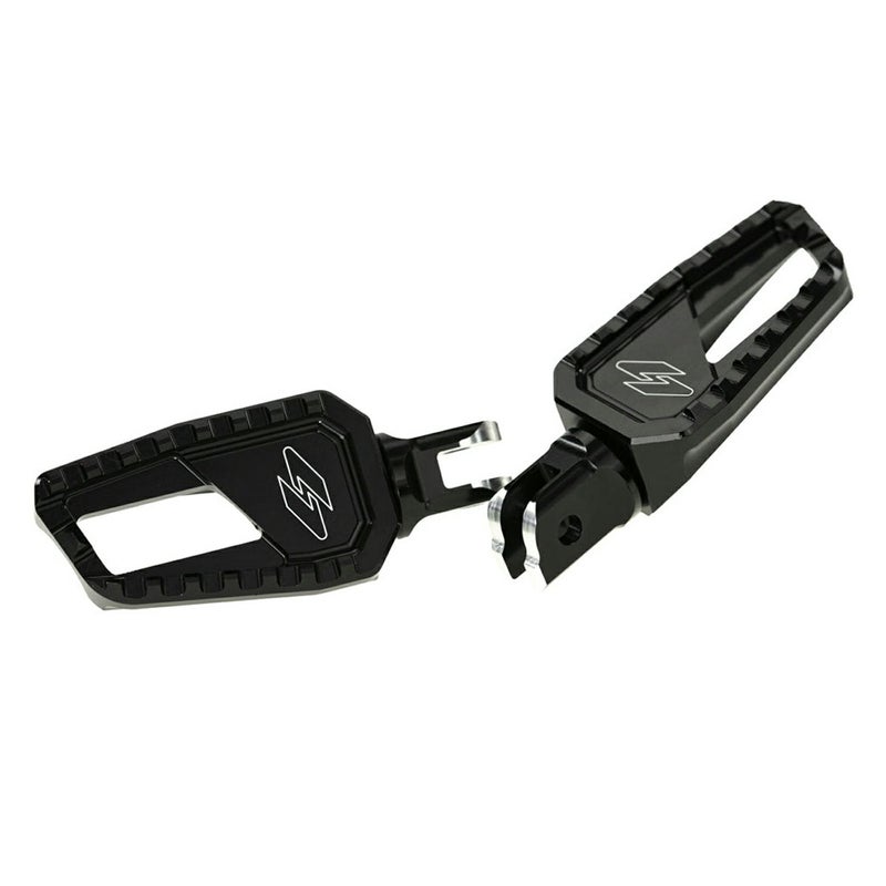 M8ソフテイル APEX EDGE ライダーフットペグセット (ブラック) KRAUS 01