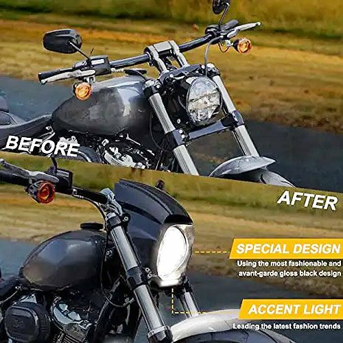 M8ブレイクアウト（FXBR/S） ヘッドライトカウル フェアリング ブラック 2