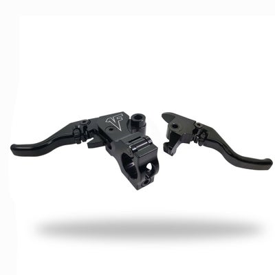 MXスタイル アジャスタブル レバー左右セット SHORTY ブラック FLO 
