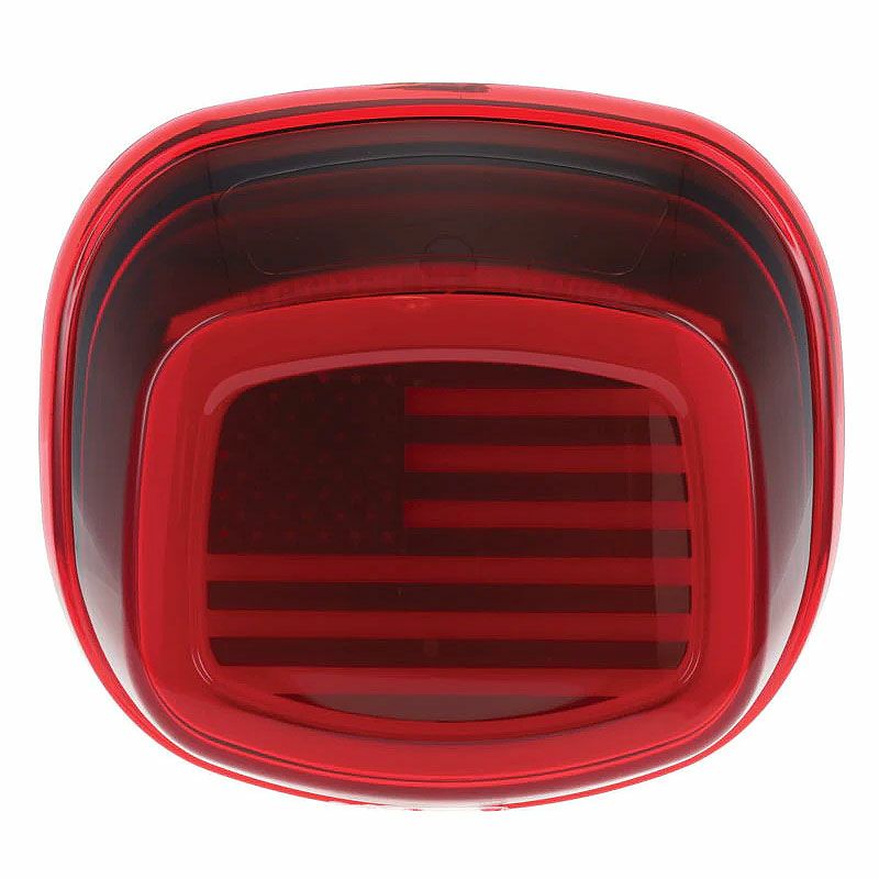 TRACER USフラッグ LEDテールライト ライセンス灯なし レッド Kuryakyn 3