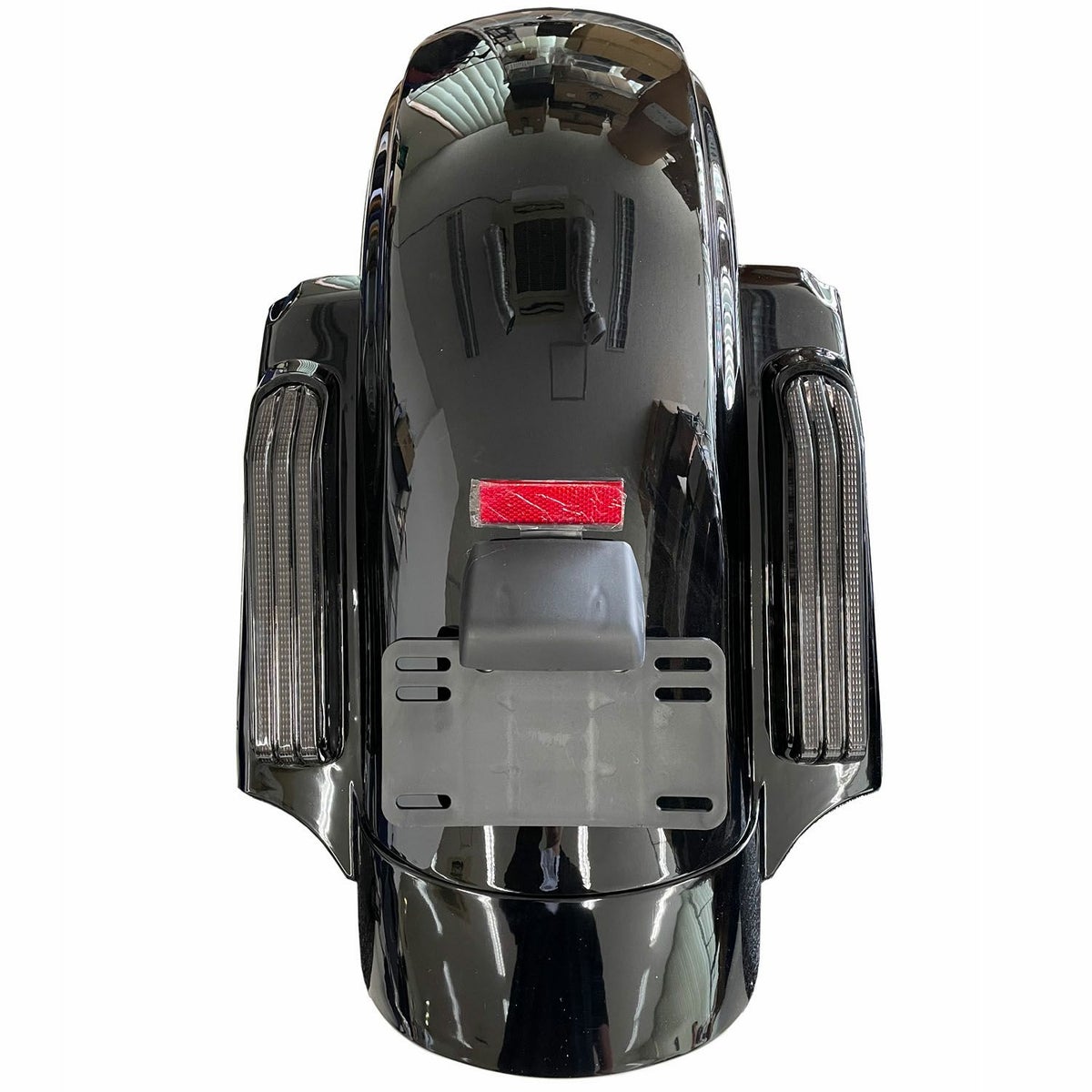 2009以降ツーリング CVOスタイルリアフェンダー スモークレンズ グロスブラック 3