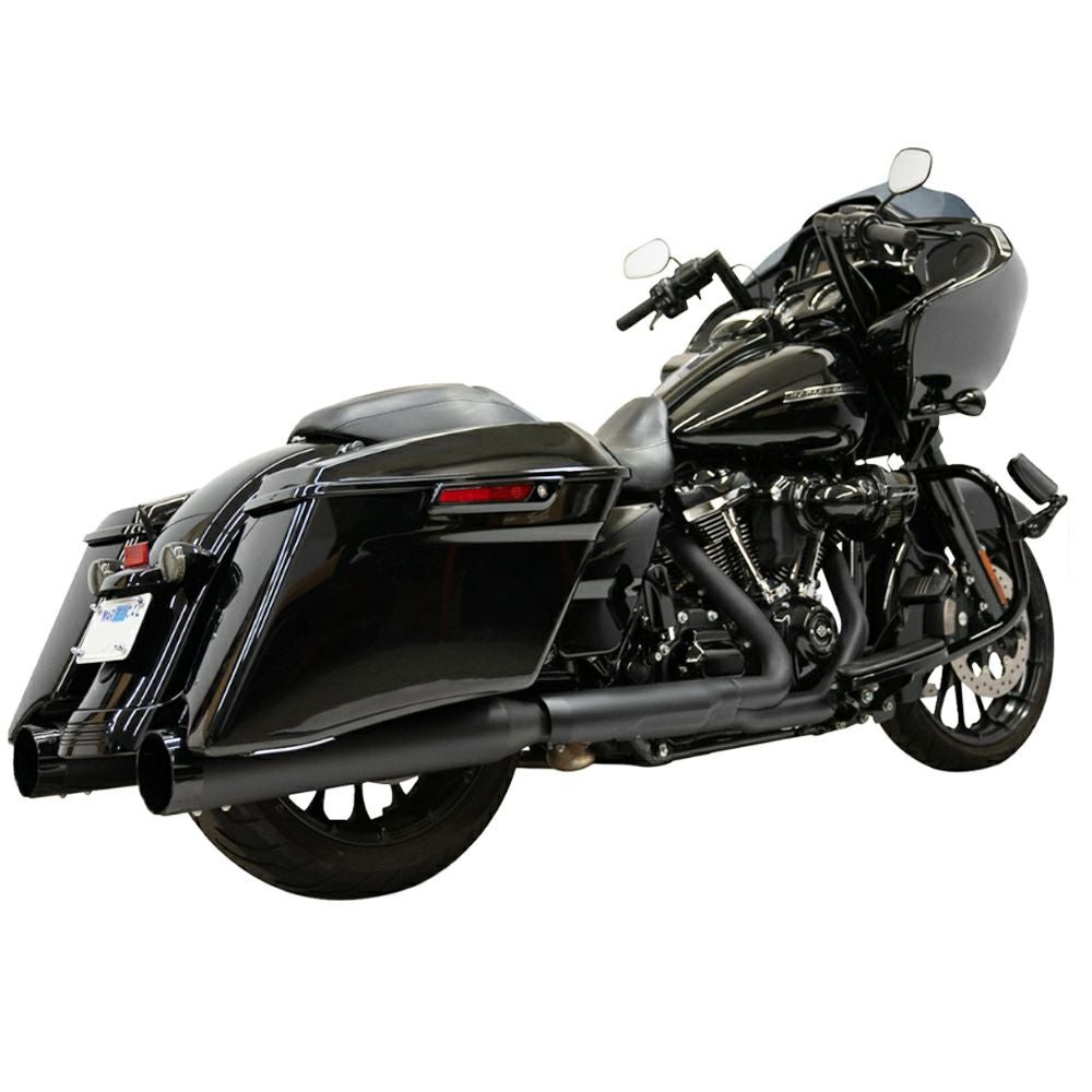 M8ツーリング ステンレス 4.5インチ スリップオンマフラー ブラック