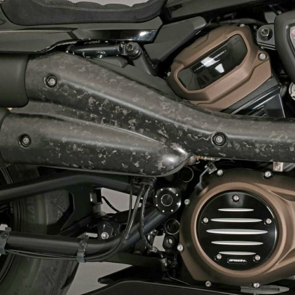 ※自家塗装FXFB(S)純正ヒートシールド SPEEDRA スポーツスターS ドライカーボン エキゾーストヒートシールド