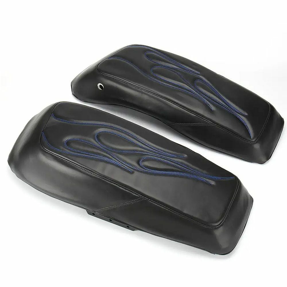 ツーリング サドルバッグリッドカバー ブルーフレイムステッチ 2