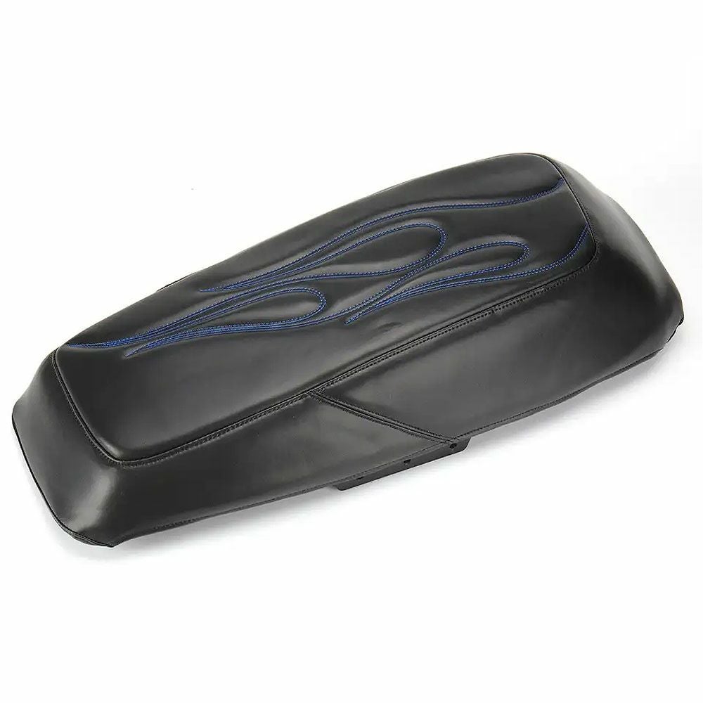 ツーリング サドルバッグリッドカバー ブルーフレイムステッチ 3