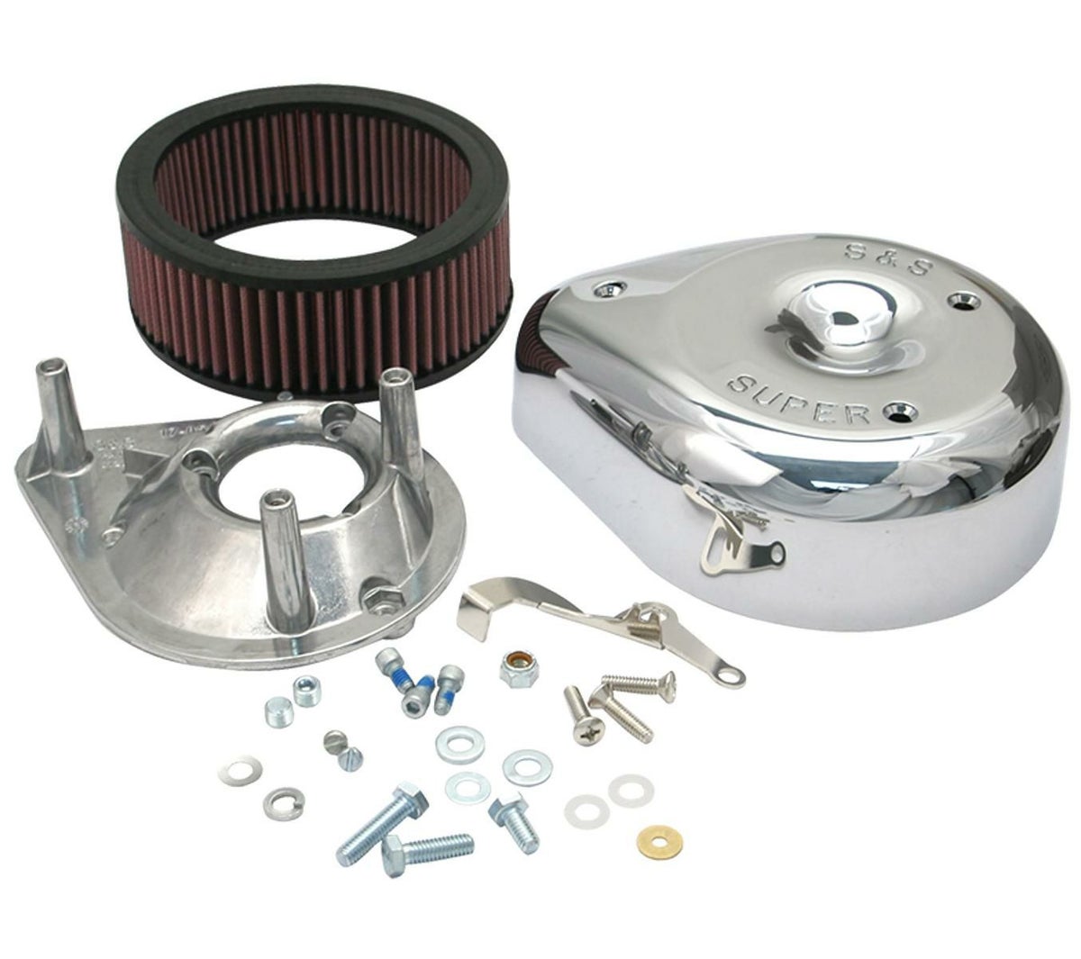 S＆S TEAR DROP エアクリーナーキット　クローム　アイアンショベル&ビッグツイン1