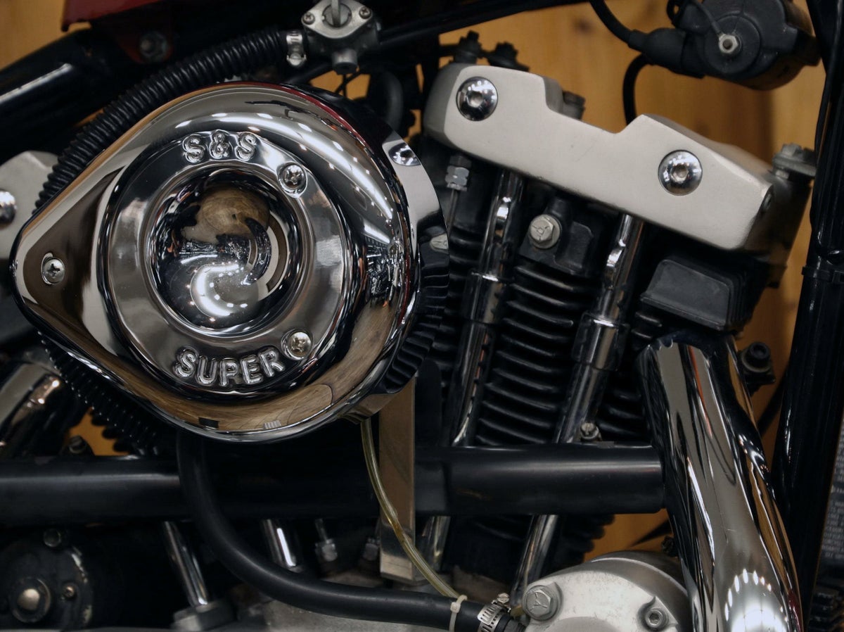 S＆S TEAR DROP エアクリーナーキット　クローム　アイアンショベル&ビッグツイン2