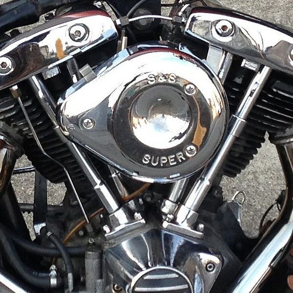 S＆S TEAR DROP エアクリーナーキット　クローム　アイアンショベル&ビッグツイン4