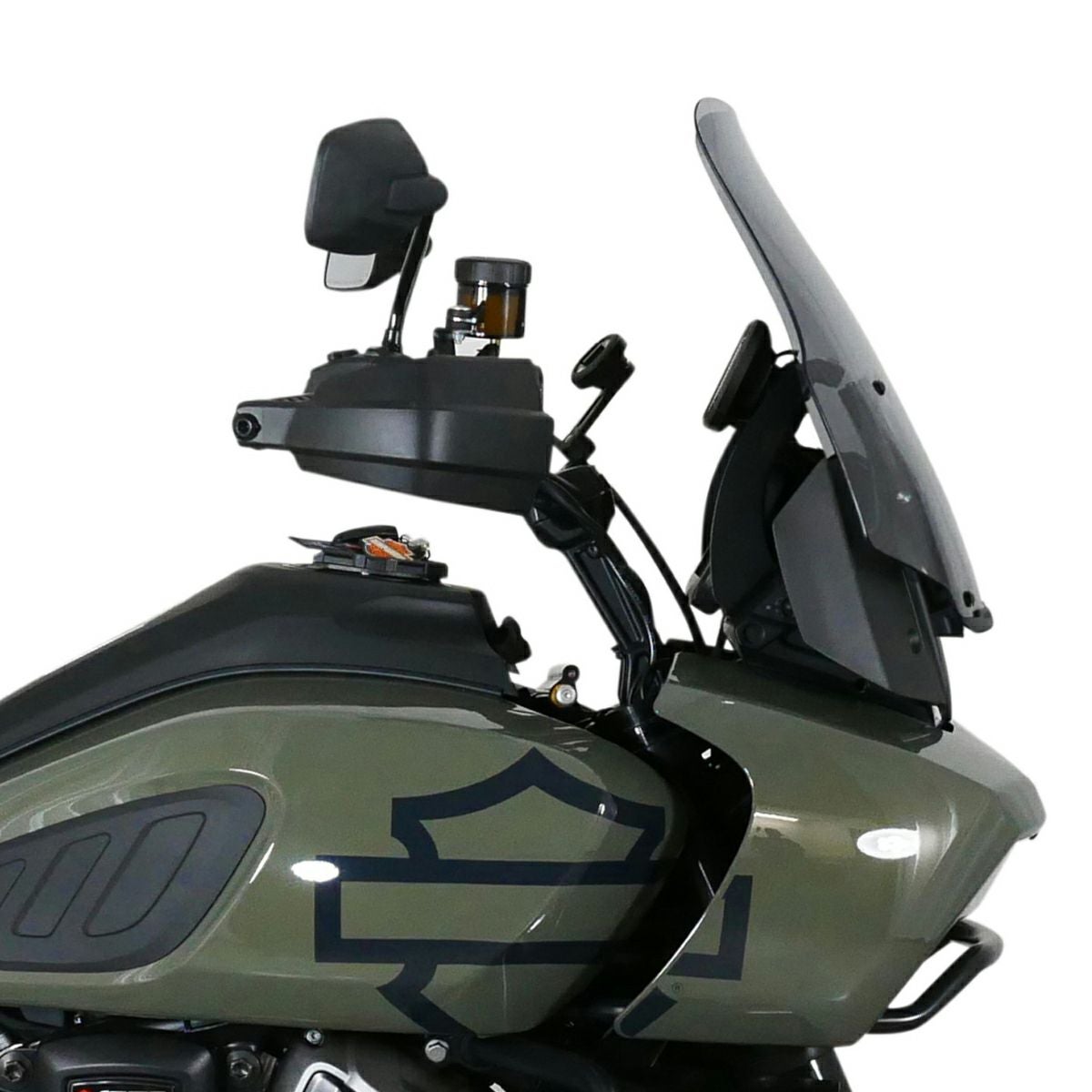 ハーレー パンアメリカ用11インチウィンドシールド ダークスモーク