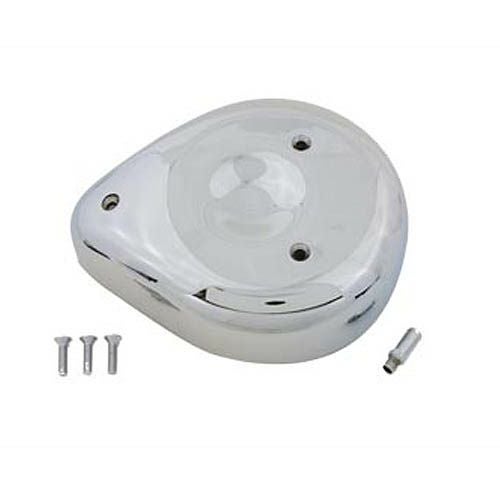 ショベル、エボリューション ティアドロップ エアクリーナーキット クローム VTWIN