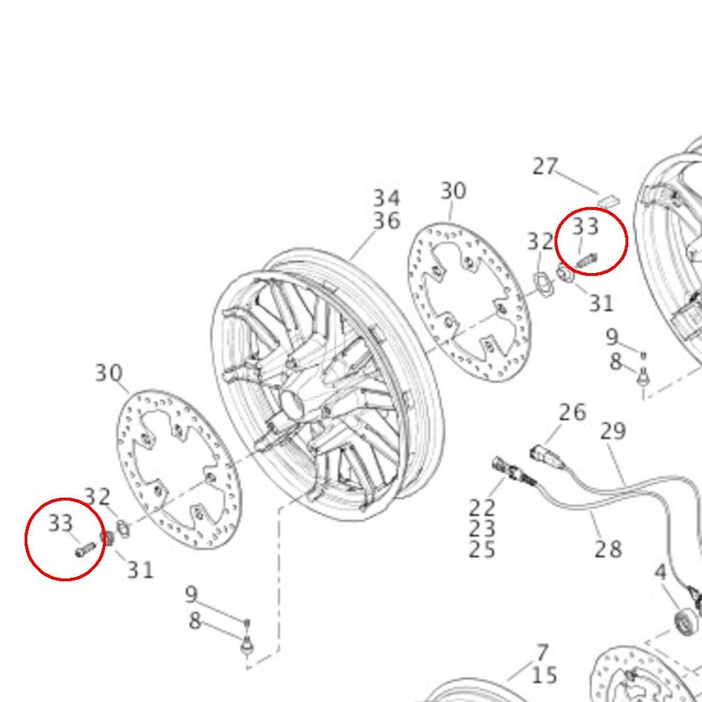 ツーリング フロント ブレーキローター トルクス スクリューキット Colony3