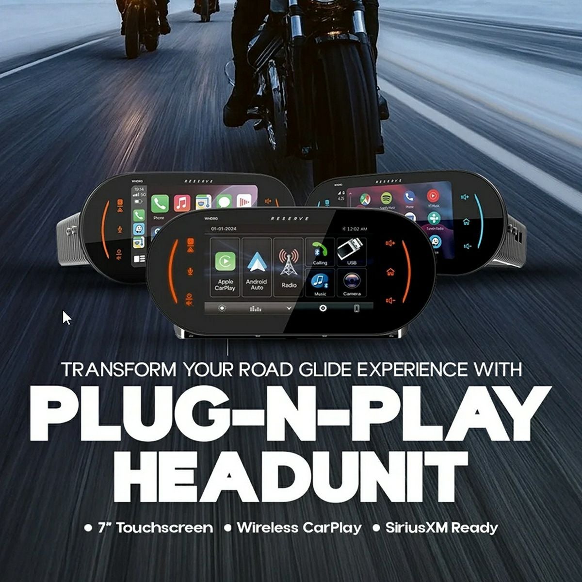 1998～2013 ロードグライド WHDRG プラグ＆プレイ オーディオ ヘッドユニット 日本語訳説明書付き Soundstream Reserve3