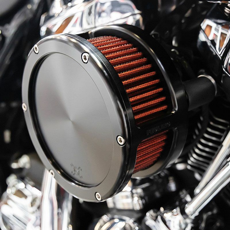 Harley-Davidson エアクリーナーカバー ブラック Cult Werk ラウンドエアクリーナーカバー/グロスブラック |ハーレー