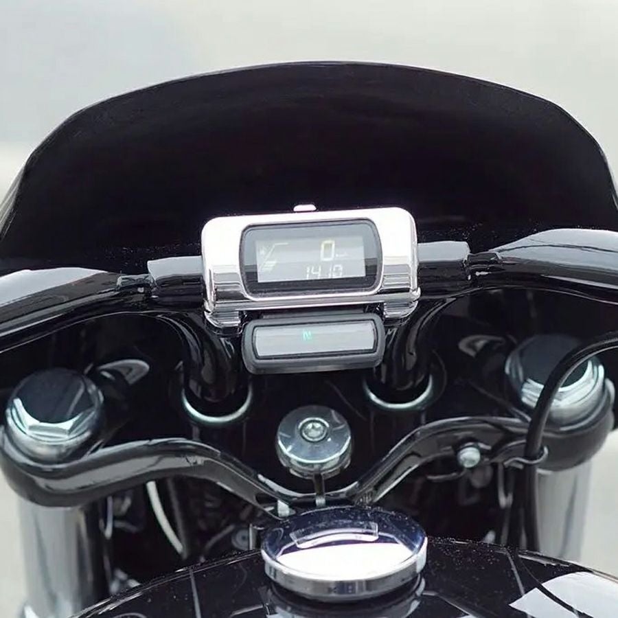 BILTWELL ダッシュパネル マウントゲージ ブラック |ハーレーパーツ