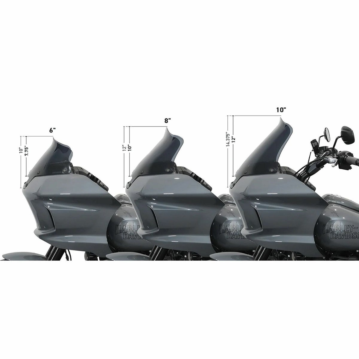 KLOCK Werks KOLOR FLARE ウインドシールド 8インチ ブロンズ FXLRST、FXRST 3