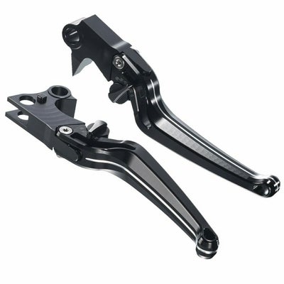 MXスタイル アジャスタブル レバー左右セット SHORTY ブラック FLO 