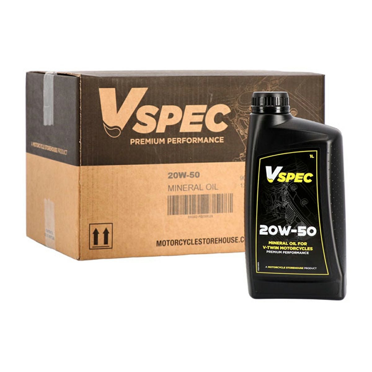 MCS Vspec エンジンオイル 20W-50 1L x 12本 【ハーレー用】 |ハーレー