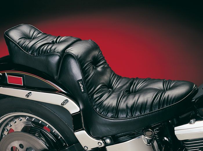 【美品】Le Pera シート LX-280／FXST・FLST対応／ハーレー用 Le Pera REGAL Plush シート ブラック 1984～1999 FXST、FLST