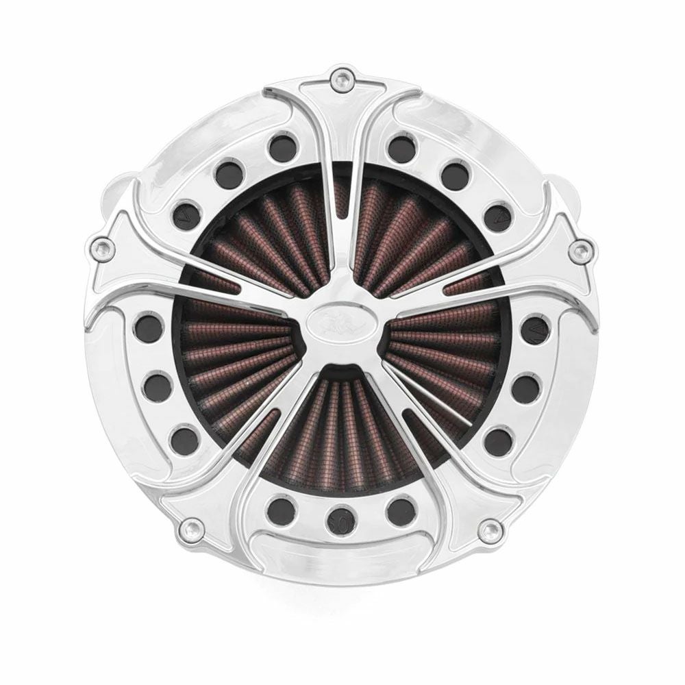 KEN'S FACTORY リバースコーンエアクリーナー ファイブスポークデザイン クローム M8ツーリング、ソフテイル 3