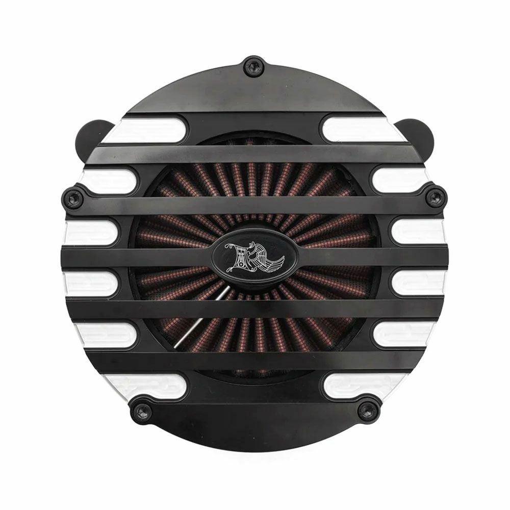 KEN'S FACTORY リバースコーンエアクリーナー リブドデザイン ブラックマシーンカット ツインカム電子制御スロットル 3