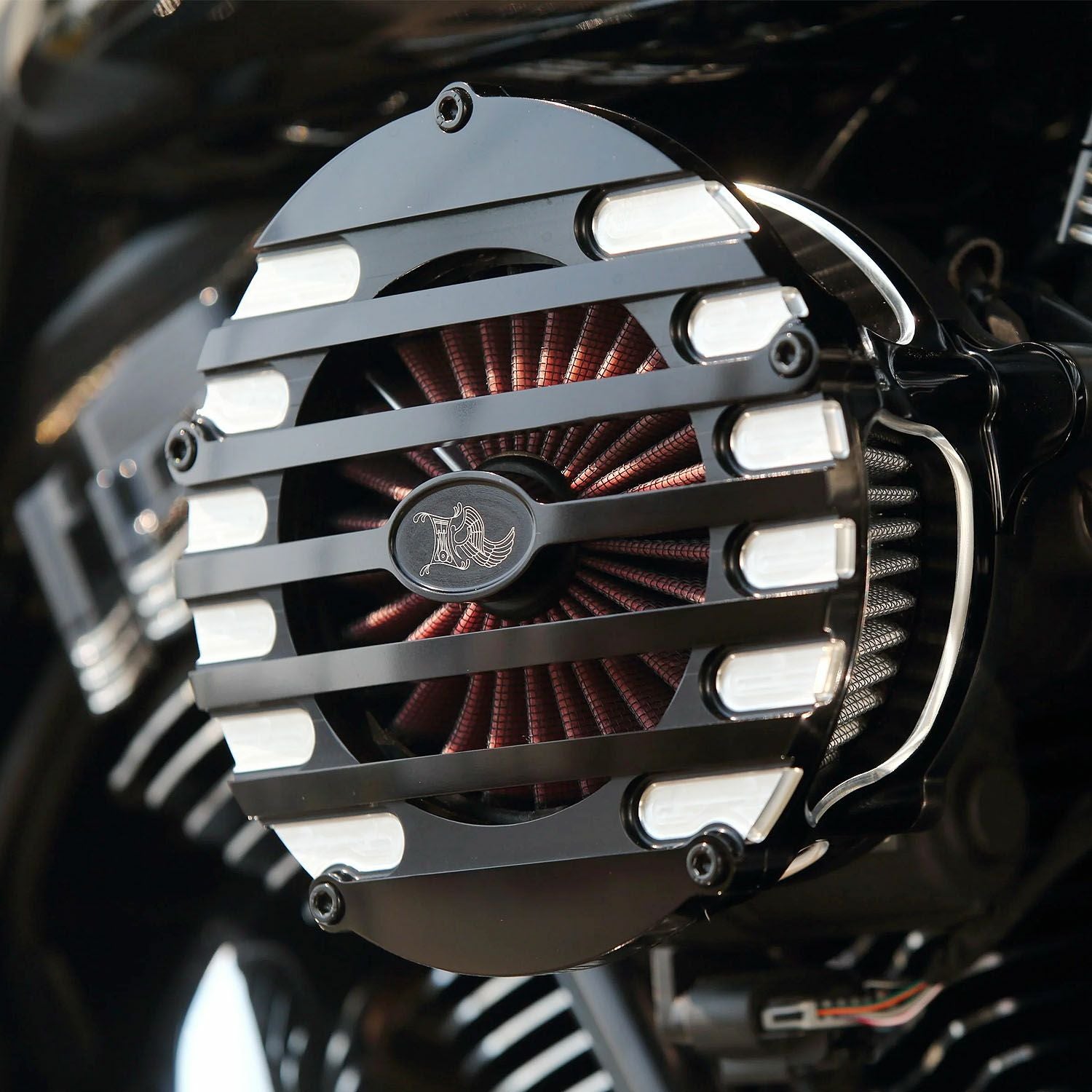 KEN'S FACTORY リバースコーンエアクリーナー リブドデザイン ブラック