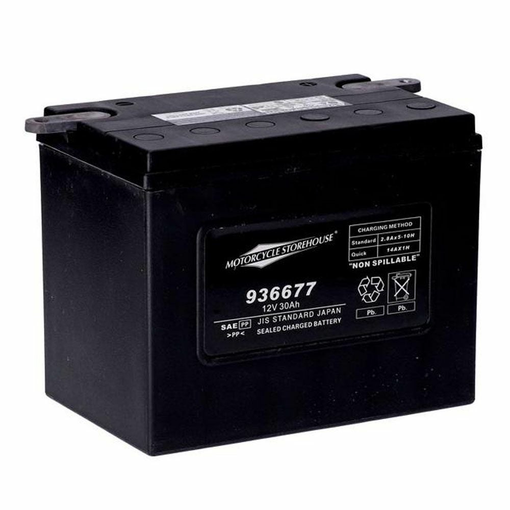 ハーレー 1965～1985ビックツイン FL 1967～1978スポーツスター 1964～1973サービカー 12Vシールタイプ AGMバッテリー 30Ah、370CCA 
