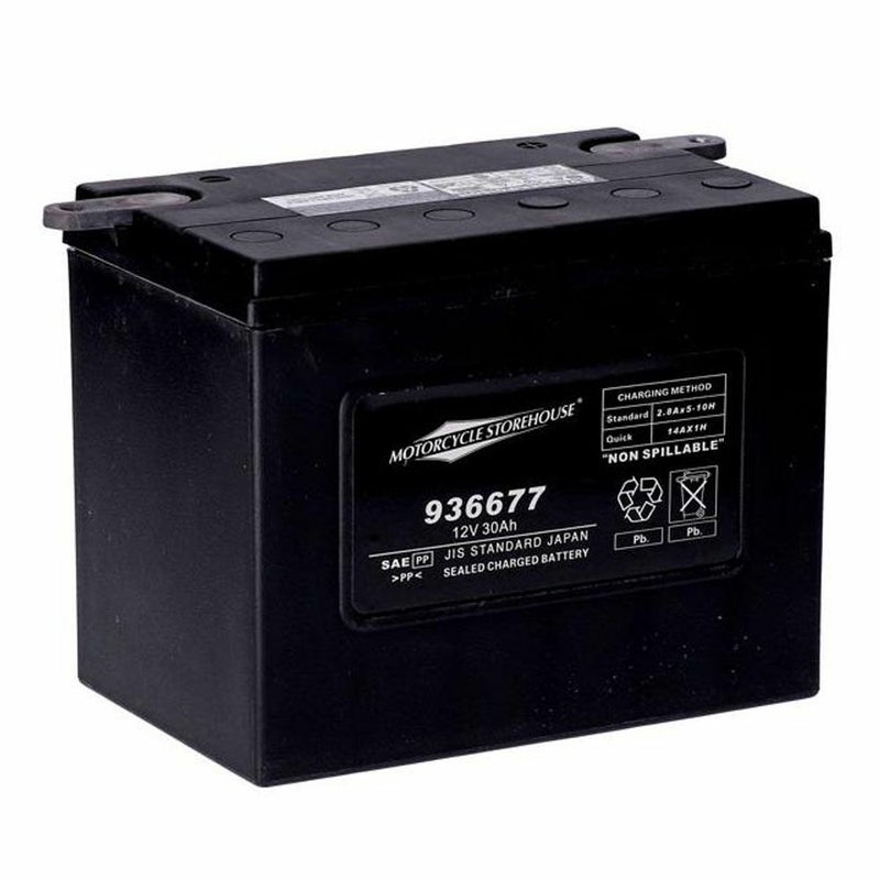 ハーレー 1965～1985ビックツイン FL 1967～1978スポーツスター 1964～1973サービカー 12Vシールタイプ AGMバッテリー 30Ah、370CCA 